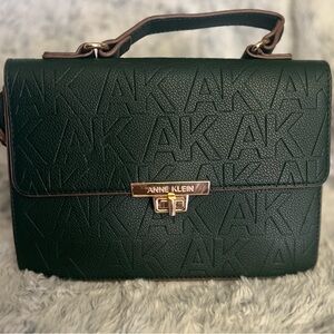 Anne Klein Green Embossed Women's Bag